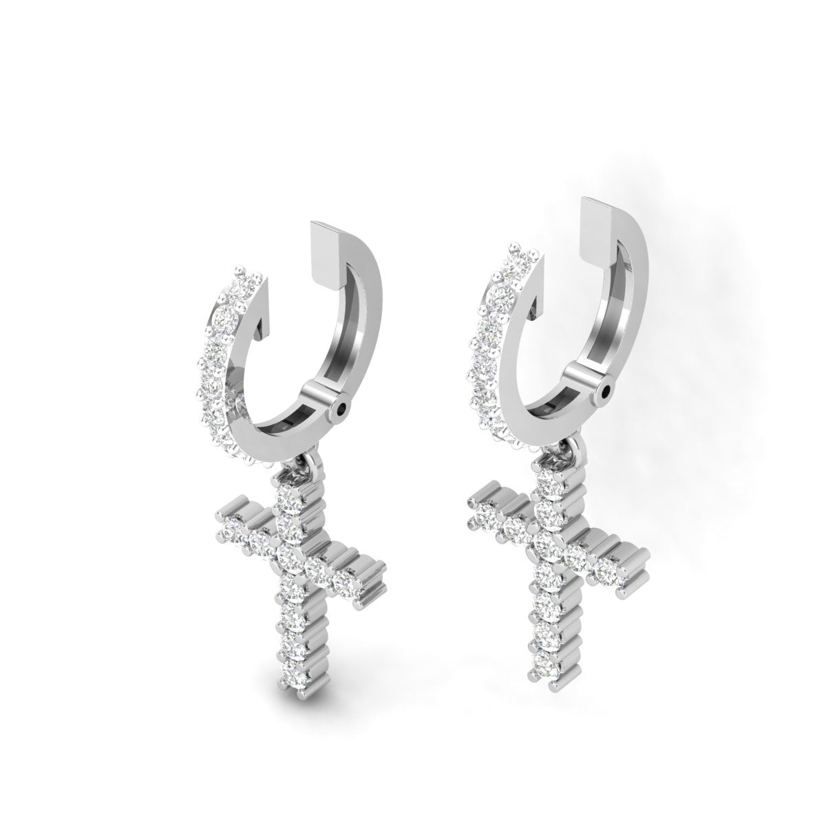 EXQUISITE LUX CROSS EARRINGS