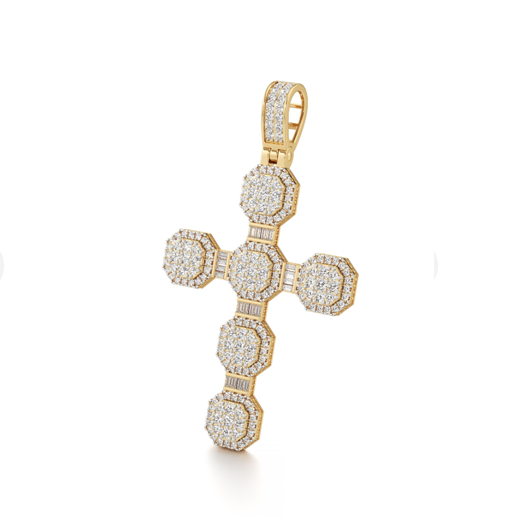 REGAL BAGUETTE CROSS PENDANT