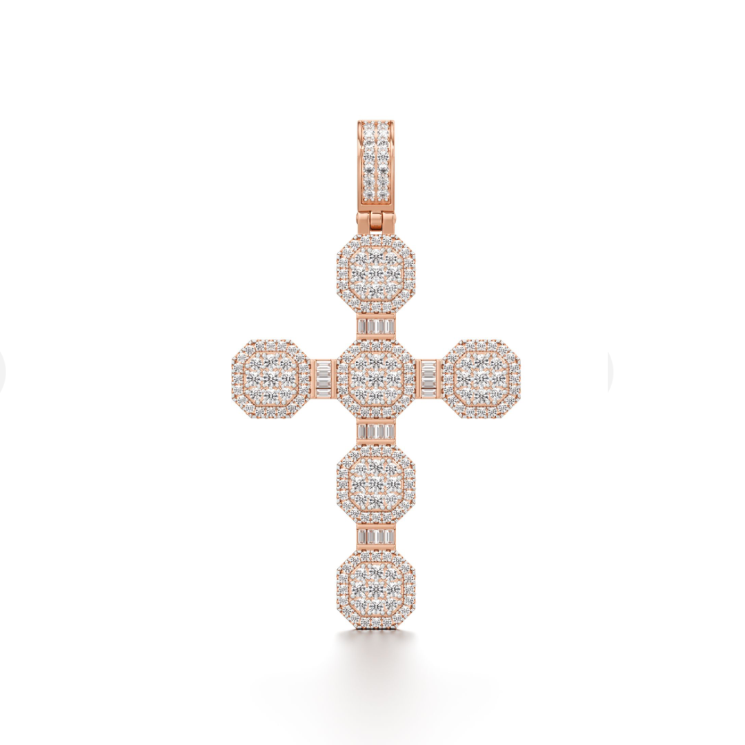 REGAL BAGUETTE CROSS PENDANT