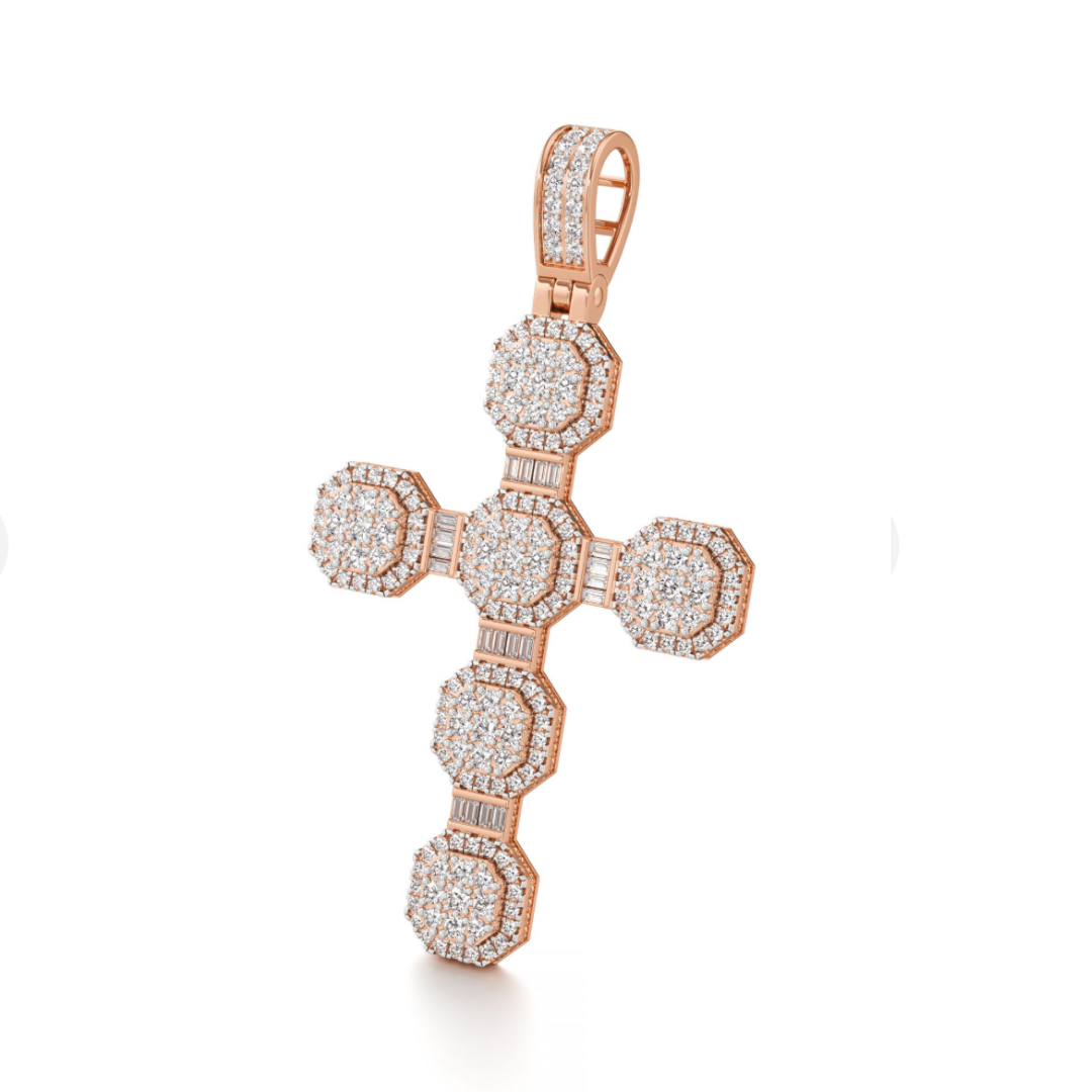 REGAL BAGUETTE CROSS PENDANT