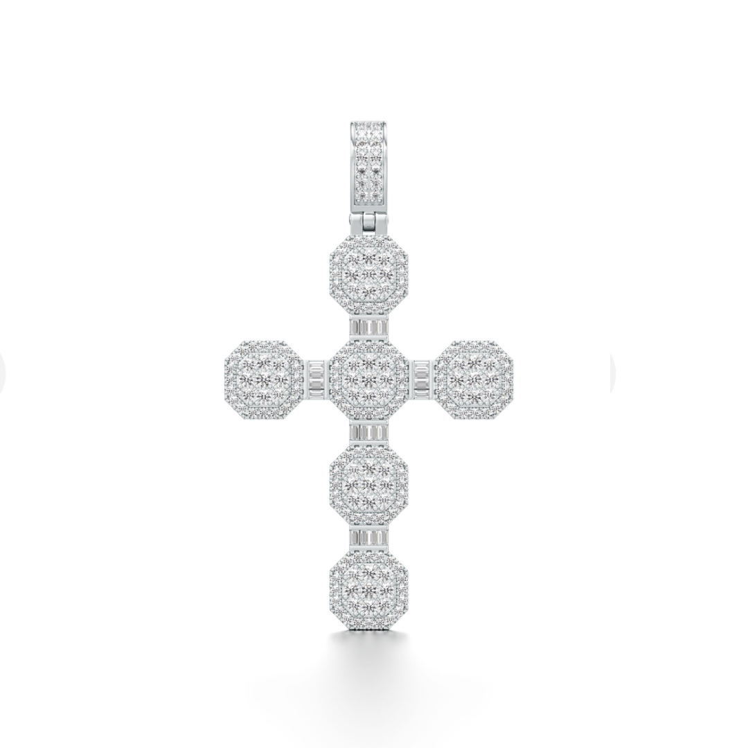 REGAL BAGUETTE CROSS PENDANT