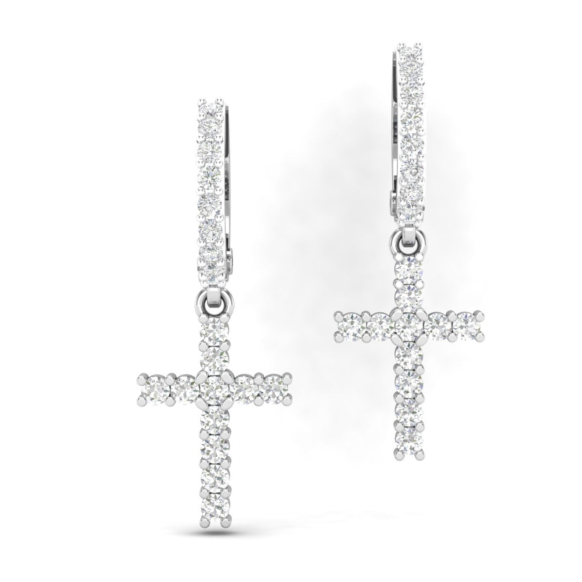 EXQUISITE LUX CROSS EARRINGS