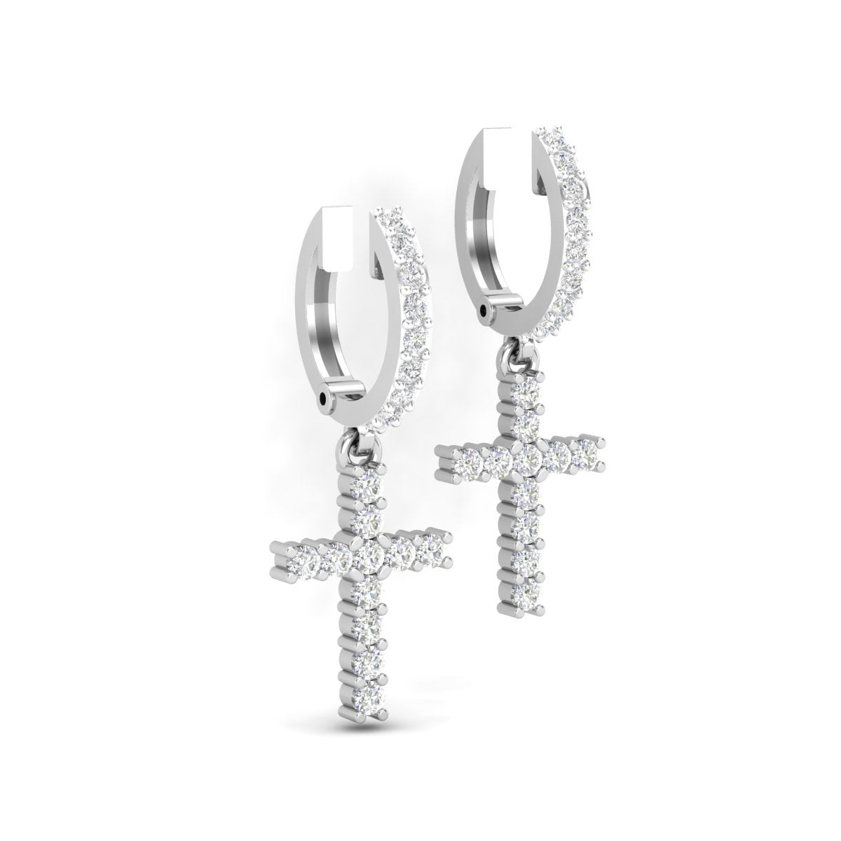 EXQUISITE LUX CROSS EARRINGS